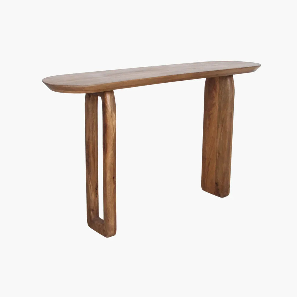 Bullnose console brown 35 × 140 × 80 cm