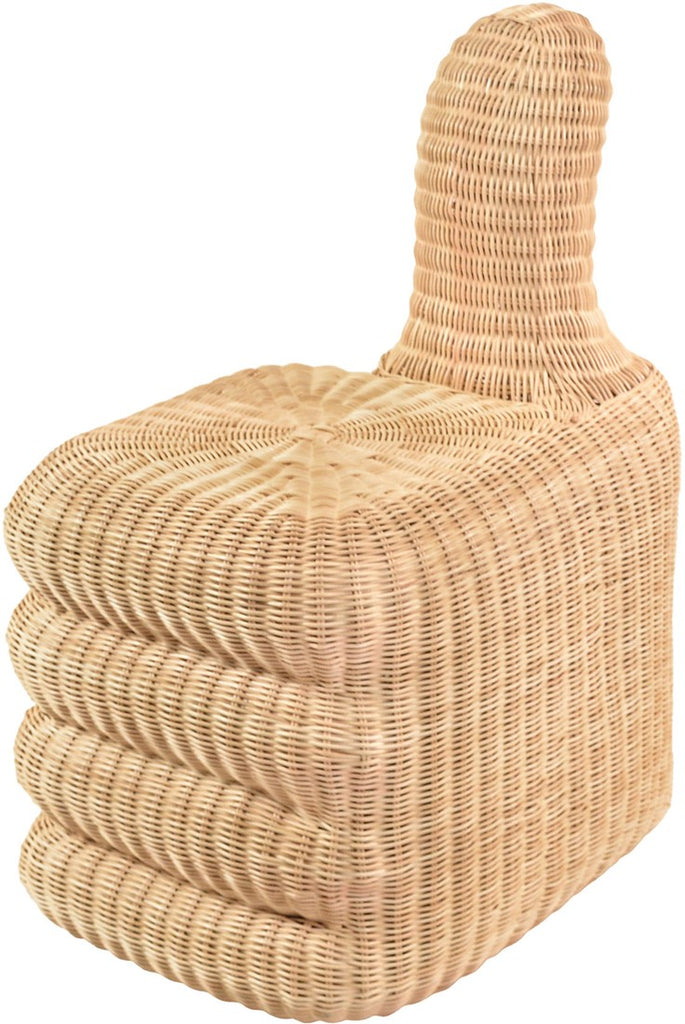 Thumbs Up Stool Rattan