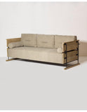 3 seater oak wood sofa