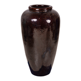 Vase red/black glazed