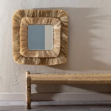 Load image into Gallery viewer, NATURAL FIBER DECORATION MIRROR 91 X 91 CM