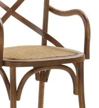 Charger l&#39;image dans la galerie, OAK CROSS ARMCHAIR