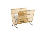 BAMBOO AND RATTAN MAGAZINE RACK 38X29X35 CM