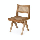 Solid Teak & Rattan Dining chair