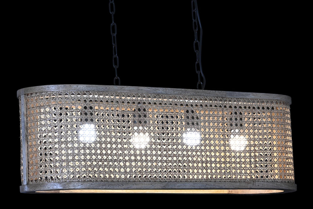 CEILING LAMP MANGO 80X24X28 BROWN GRID