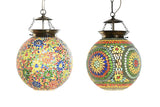 CEILING LAMP GLASS METAL 25X25X30 MOSAIC