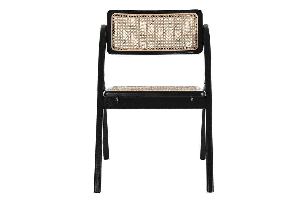 CHAIR ELM RATTAN 53X60X79 BLACK