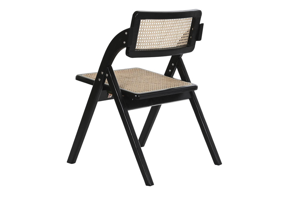 CHAIR ELM RATTAN 53X60X79 RACK BLACK