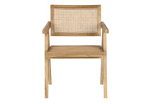 Laden Sie das Bild in den Galerie-Viewer, CHAIR TEAK RATTAN 58X56X82 NATURAL