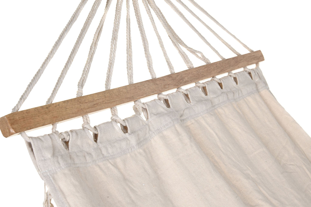 HAMMOCK COTTON CHAIR OAK 280X100X5 150KG, WHITE