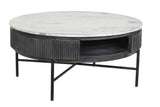 COFFEE TABLE MANGO MARBLE 90X90X42 GREY