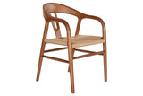 CHAIR ELM FIBER 57X53X78 BROWN