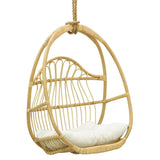 Hanging chair with rope and seat cushion