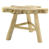 Solid recycled teak side table