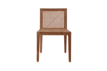 Laden Sie das Bild in den Galerie-Viewer, Teak and rattan dining chair