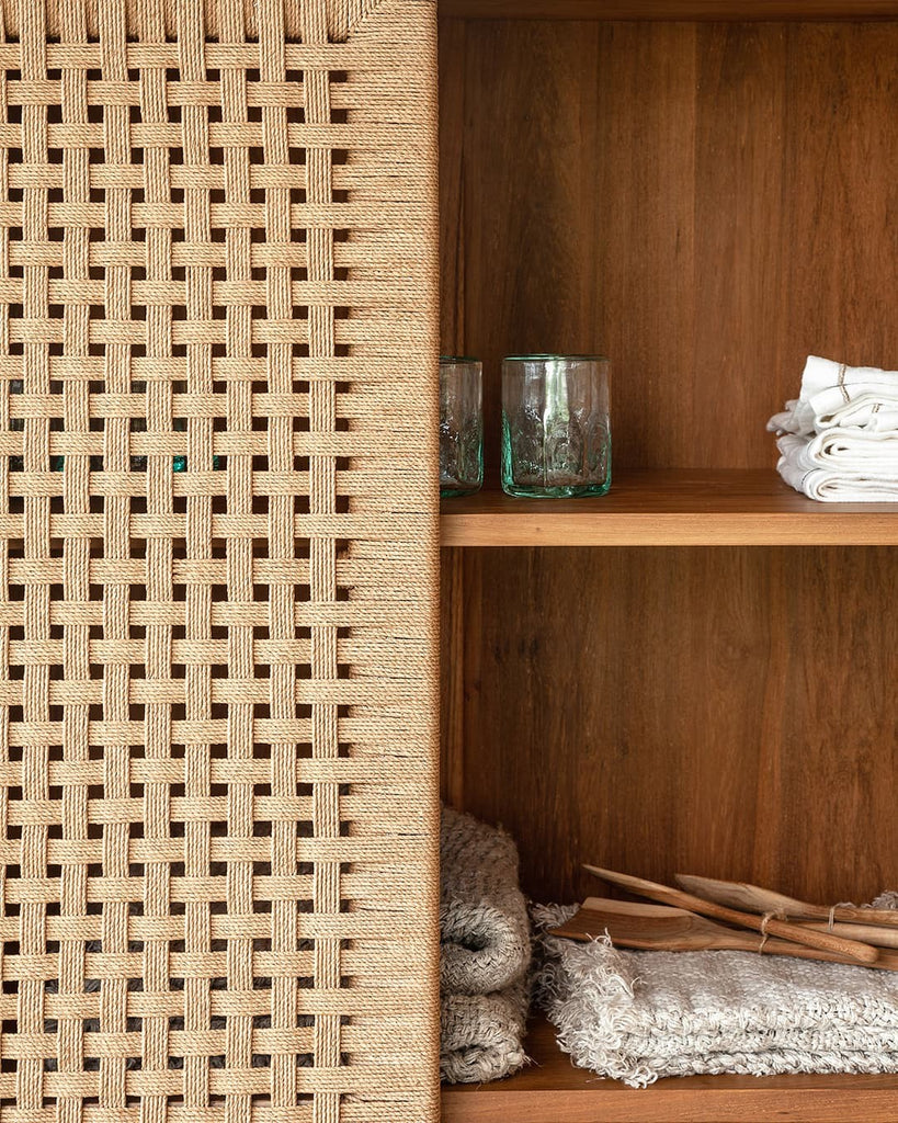 Sideboard with rope