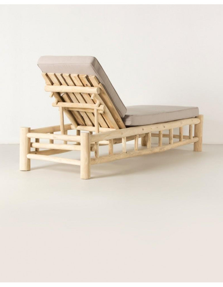 Teak sun lounger