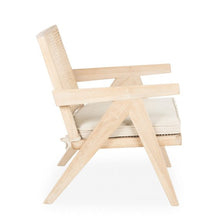 Load image into Gallery viewer, Oak and rattan armchair